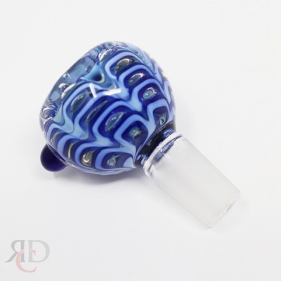 GLASS BOWL HAND BLOWN BLUE ART BOWL BMD65-14MM 1CT